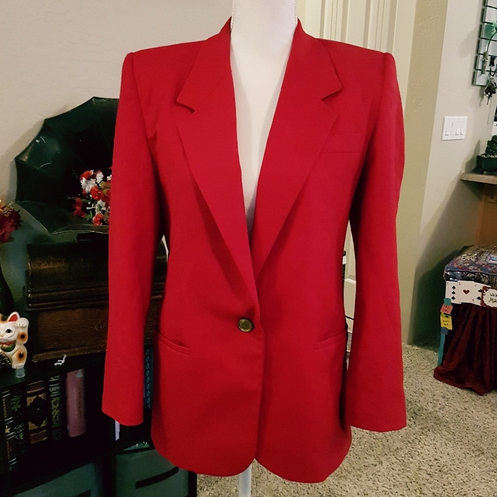 Georgeous Red Wool Talbots Blazer
